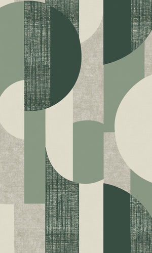 Green Geometric Circles Wallpaper R7999
