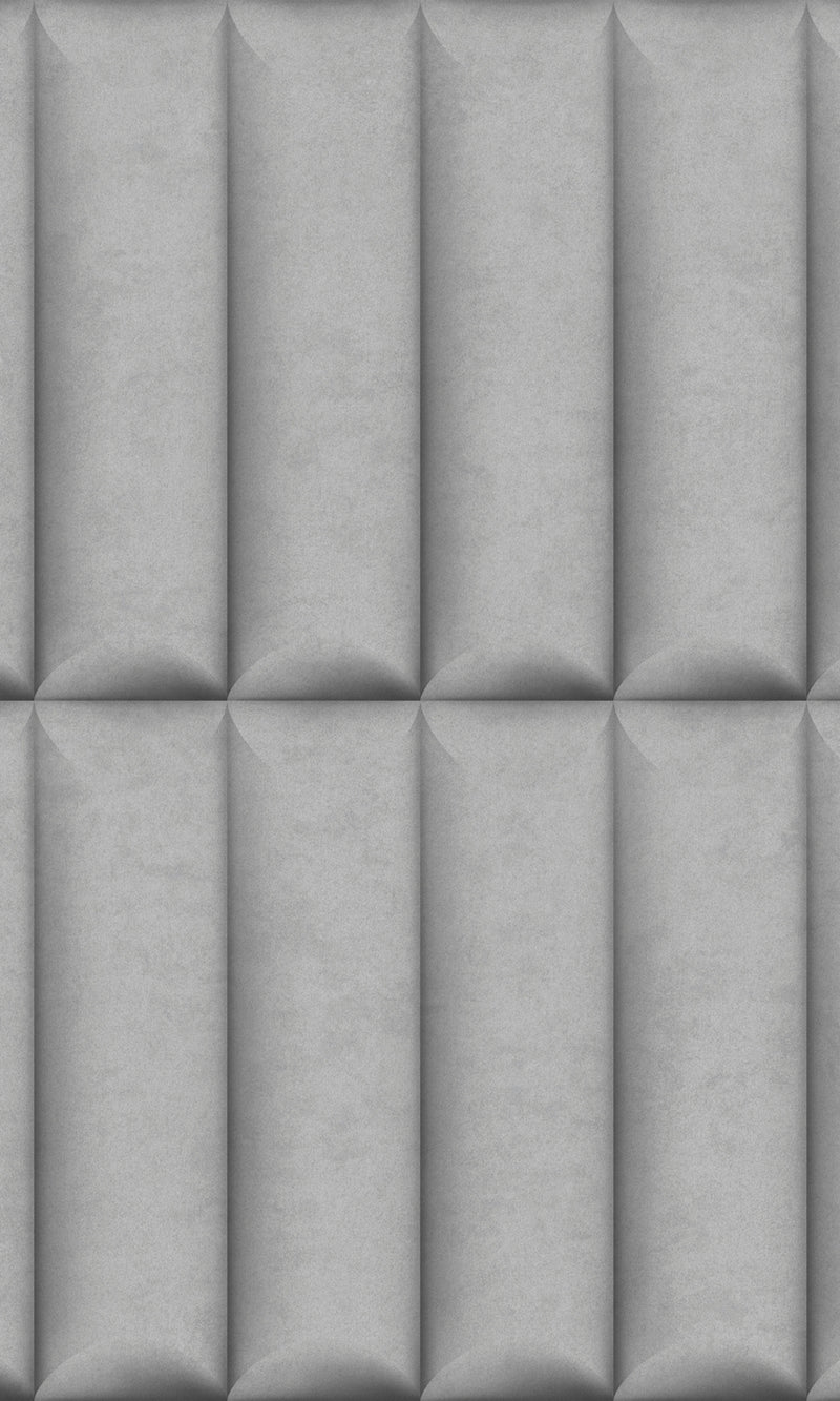 Grey 3d Concrete Like Tube Wallpaper R8081