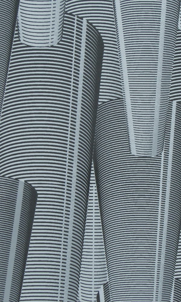 Grey Cone Geometric Wallpaper R2295