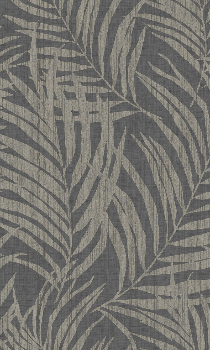 Grey Minimalist Grass Leaves Wallpaper R7953