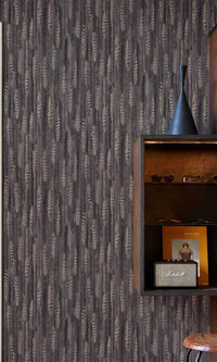 Grey Textured Feather Inspired Wallpaper  R7799