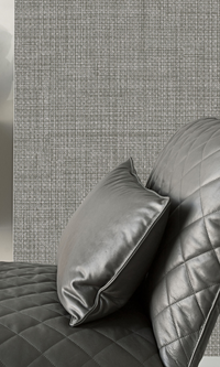 Grey Textured Thatch Contract Wallpaper C7353