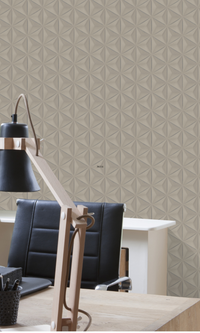 Grey Triad Geometric Commercial Wallpaper C7004