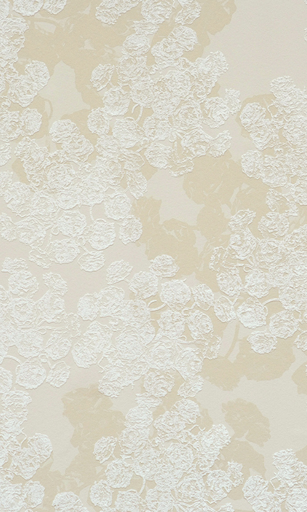 Growth Beige Abstract Floral Wallpaper SR1655