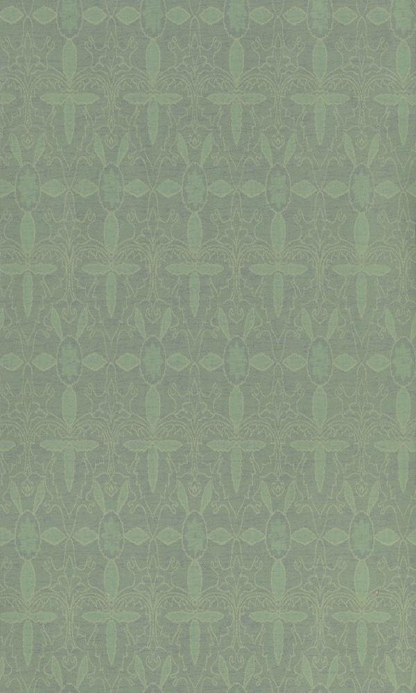 Classic Floral Damask In The Forest Green And Grey R4521