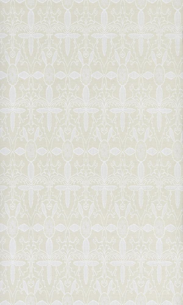 Classic Floral Damask In The Forest White and Beige R4527