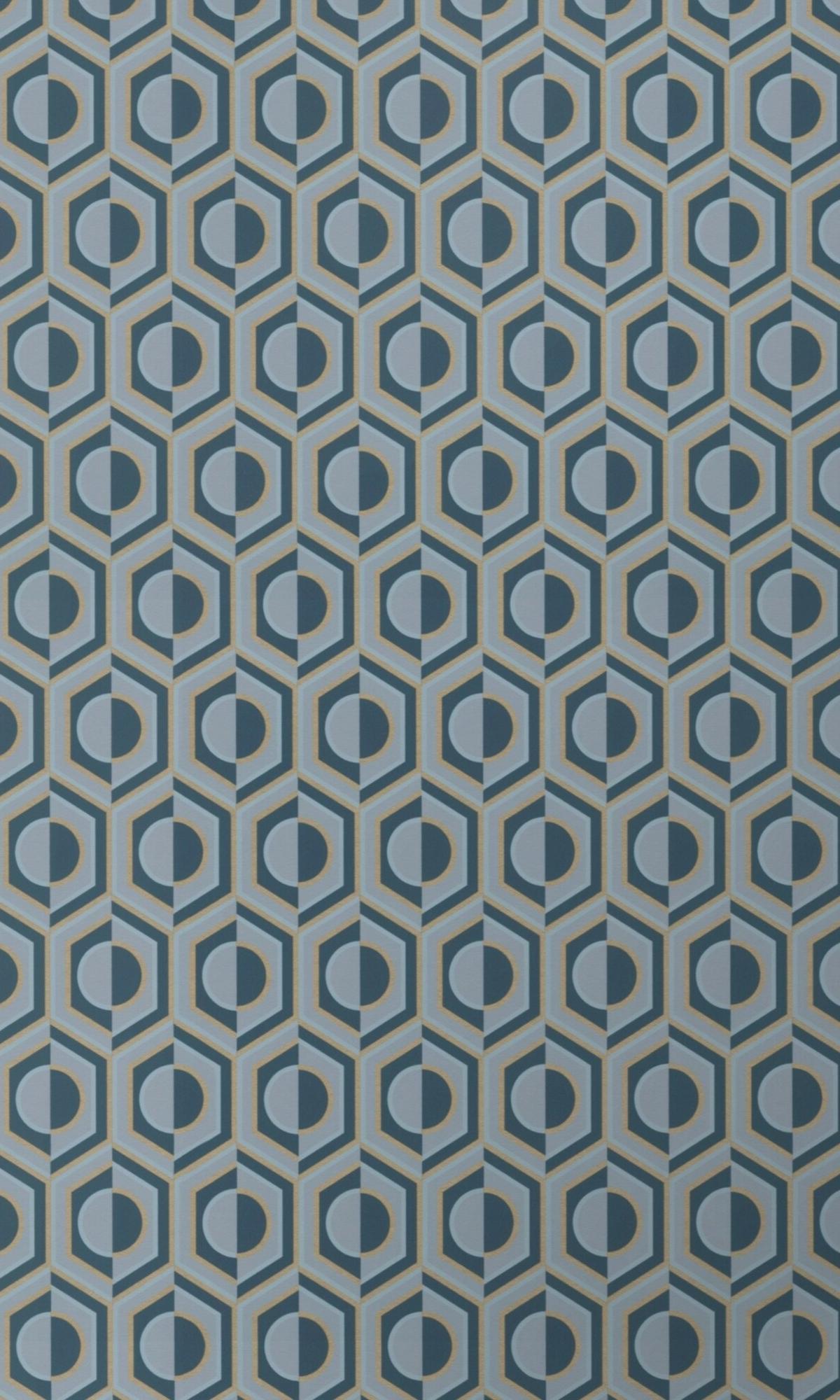 Light Blue 3D Retro Geometric Wallpaper R7891