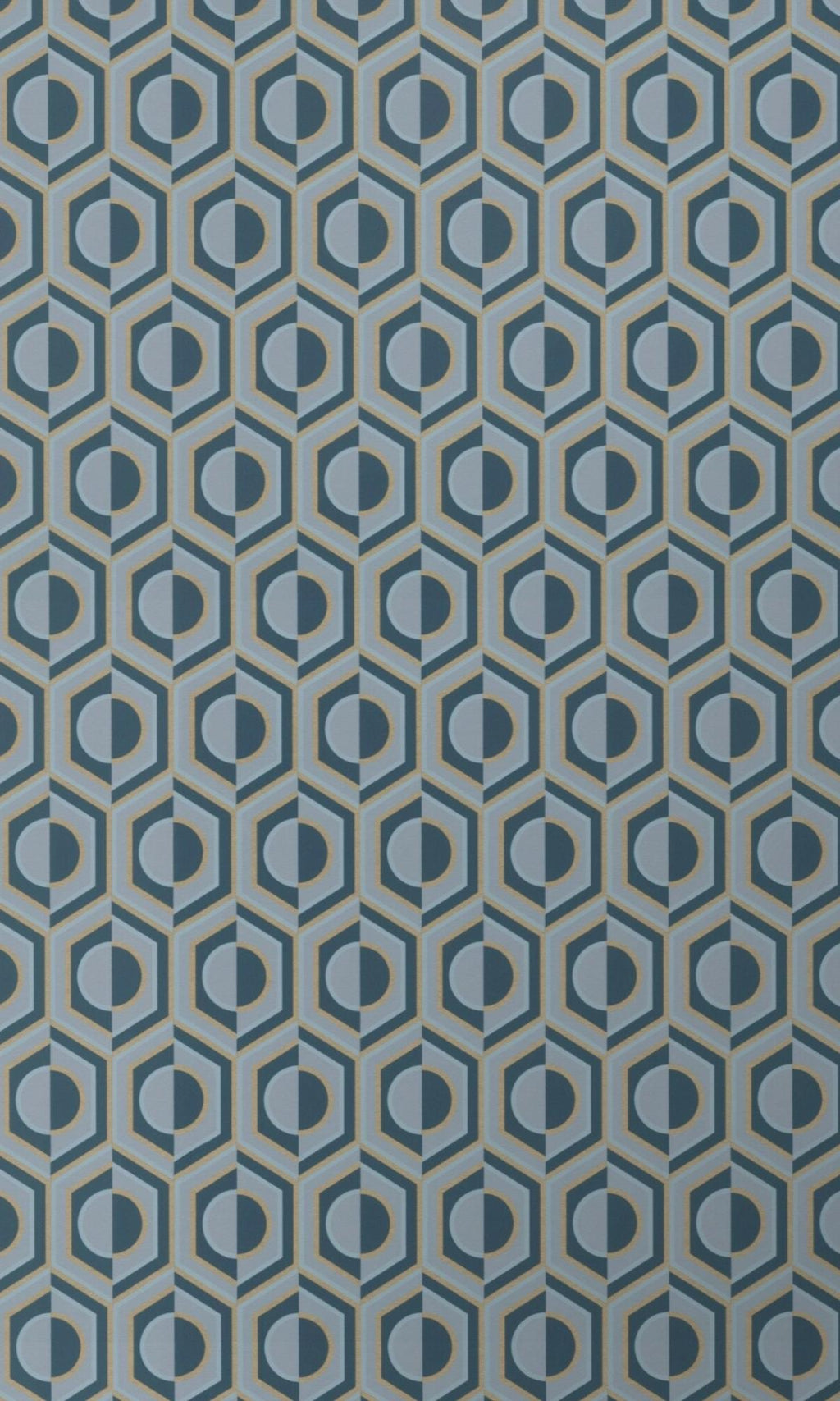 Light Blue 3D Retro Geometric Wallpaper R7891