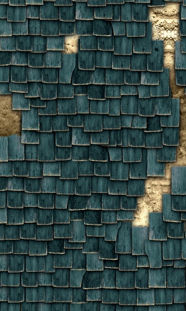 Teal Woodplanks Geometric Wall Mural M1055