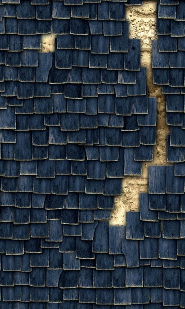 Dark Blue Woodplanks Geometric Wall Mural M1056 - Sample