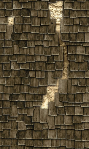 Brown Wood planks Geometric Wallpaper Mural M1057