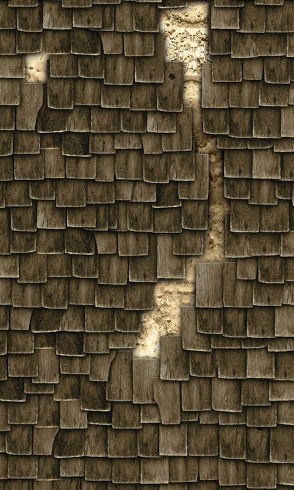 Brown Wood planks Geometric Wall Mural M1057 - Sample