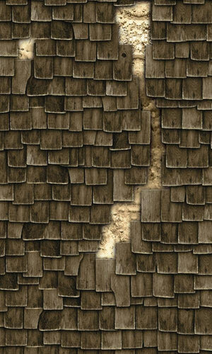Brown Wood planks Geometric Wallpaper Mural M1057 -Sample