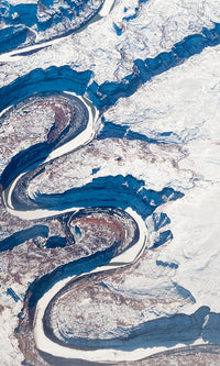 Multi-Color Winding Mountains Mural Wallpaper M9295. digital wallcovering. mural wallpaper.