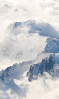 Cloud-Covered Mountains Mural M9296 | Digital Art Wallpaper