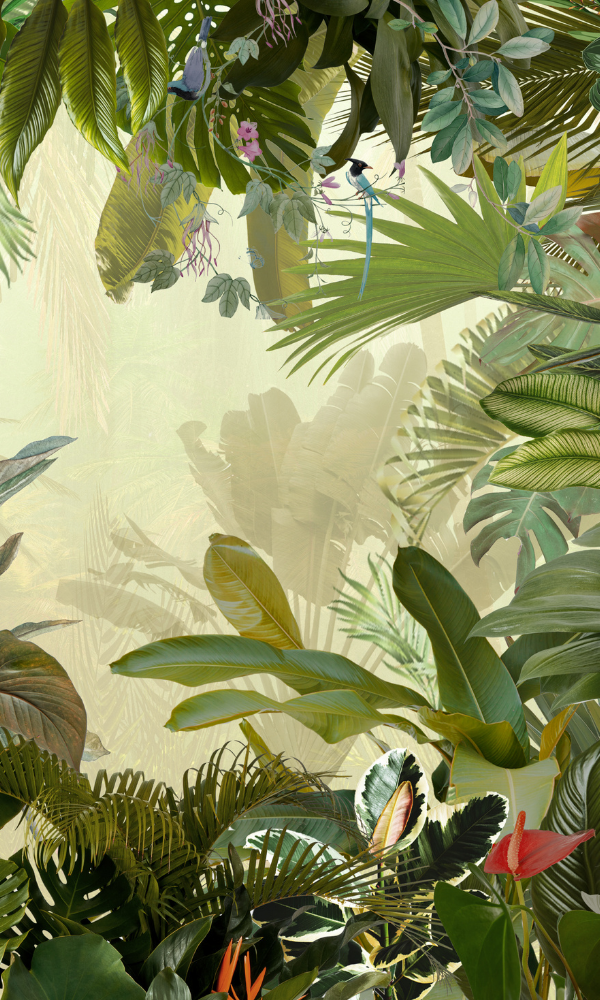 Green Tropical Serene View Wallpaper Mural M9989