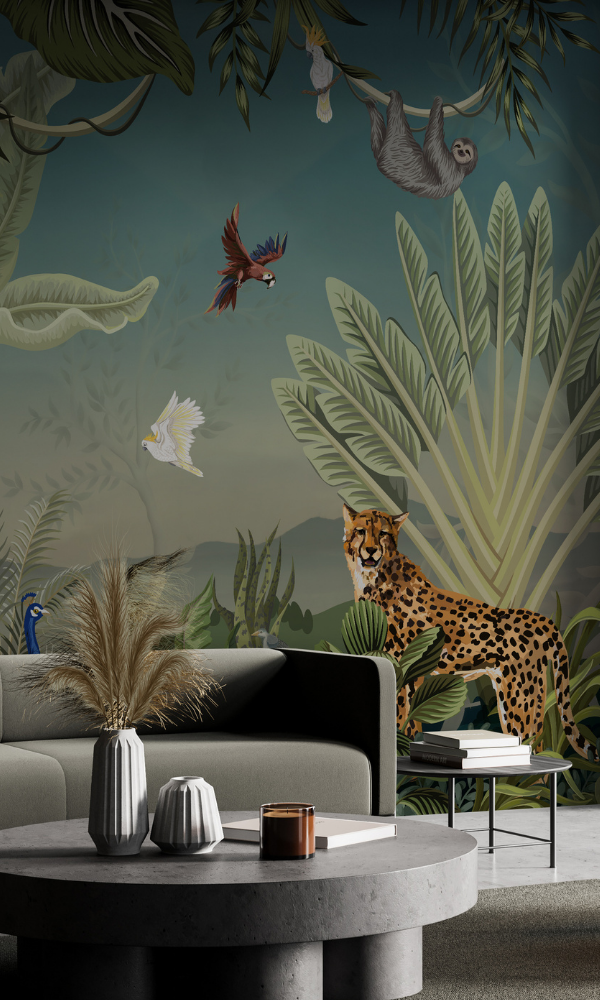 Jungle Inspired View Wallpaper Mural M9993