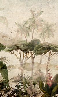 Tropical Mountain View Wallpaper Mural M9997