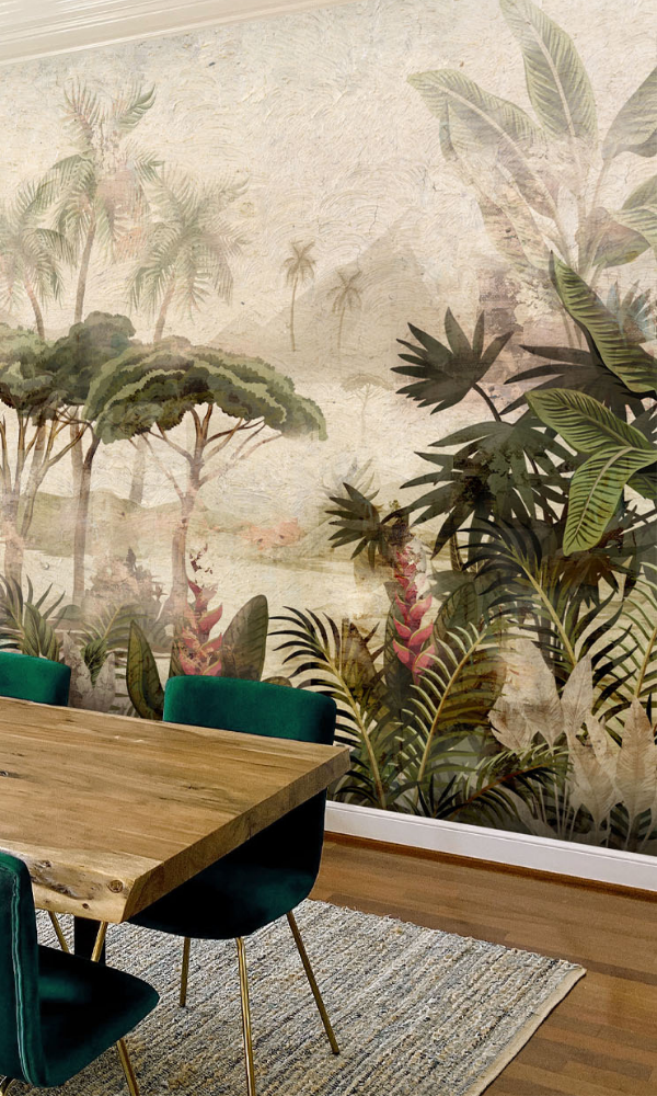 Tropical Mountain View Wallpaper Mural M9997
