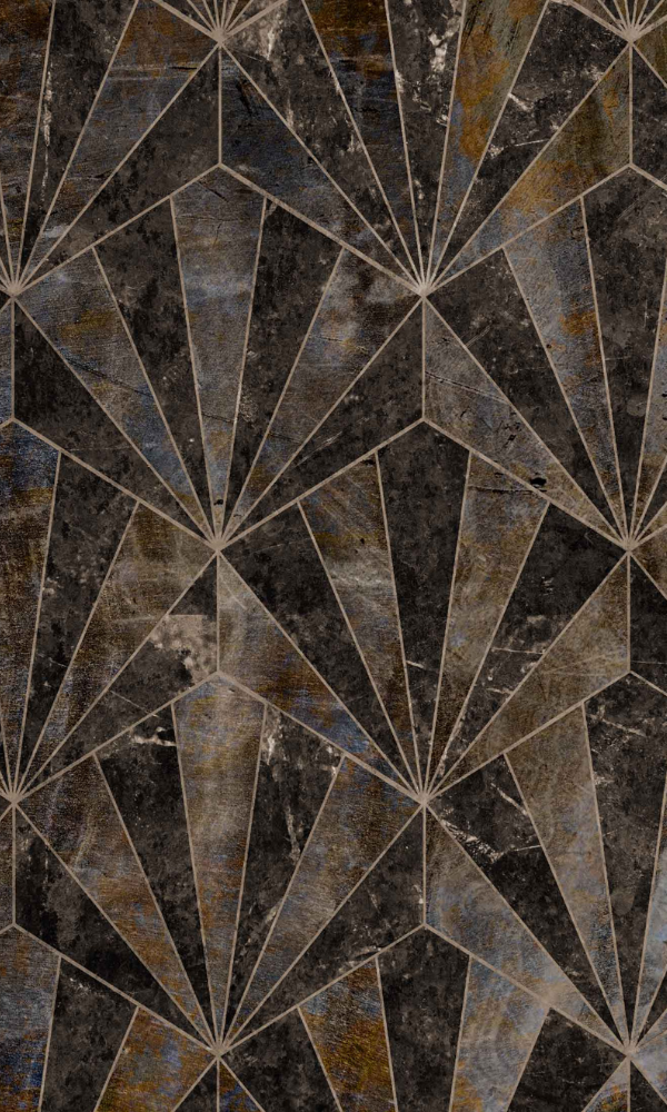 Rustic  Diamonds Geometric Wallpaper Mural M9998