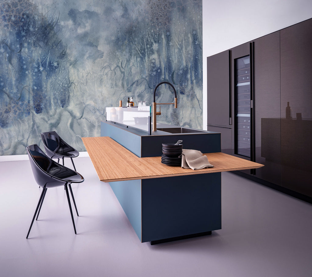 Blue Winter Marble Mural Wallpaper M1127