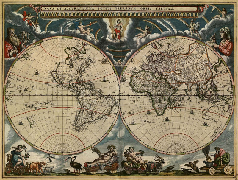 Historic World Map Digital Wallpaper M9168. Digital wallcovering
