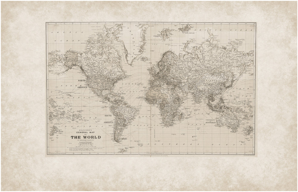 PRIME WALLS STUDIO General Map of The World