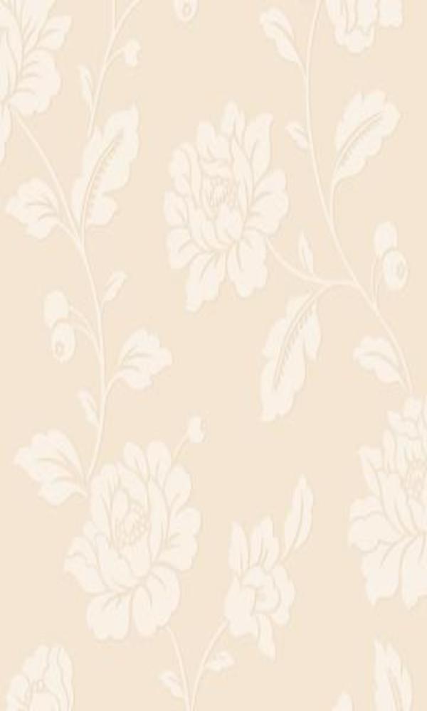 Classic Floral Traditional Metallic Beige Pristine Wallpaper R3734
