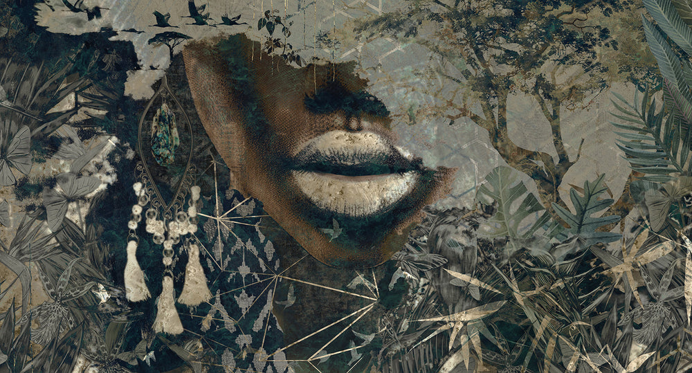 african woman nature wallpaper mural