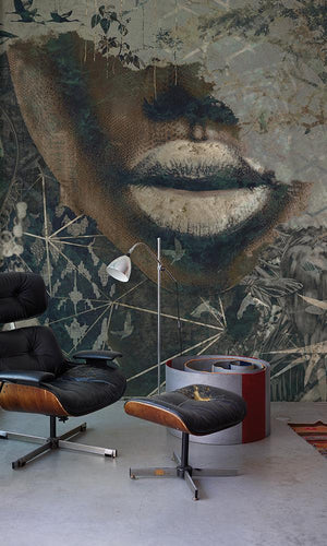 african woman nature wallpaper mural
