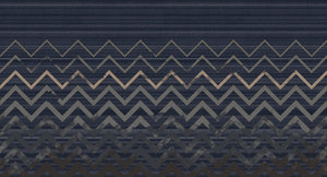 zigzag striped mural wallpaper