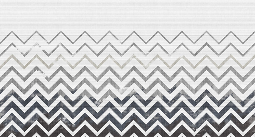zigzag striped mural wallpaper