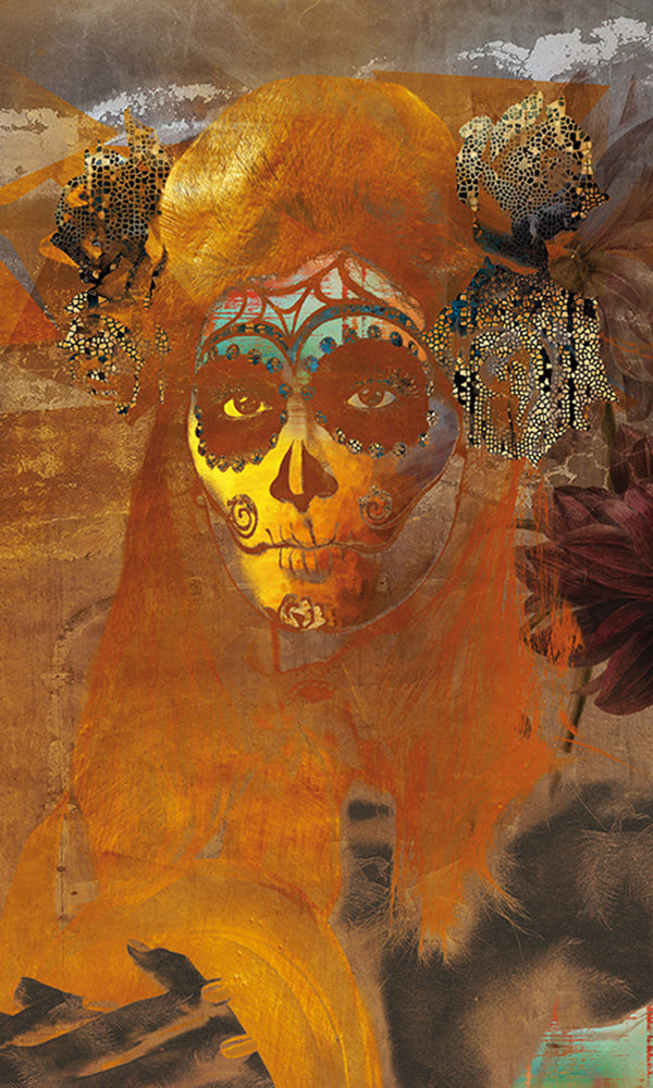 day of the dead mexican mural wallpaper