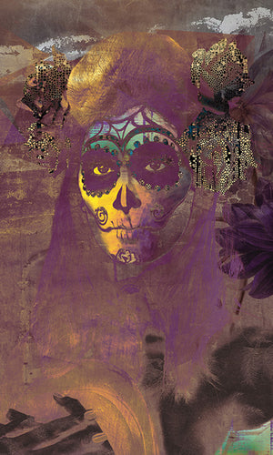 day of the dead mexican mural wallpaper