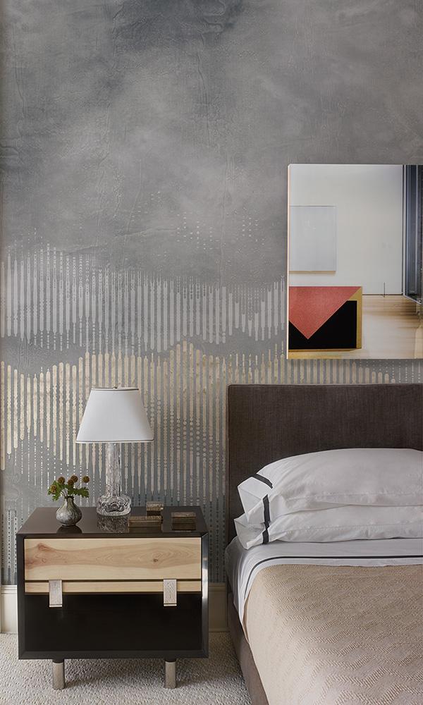 geometric abstract mountains mural wallpaper