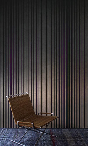 metallic striped mural wallpaper