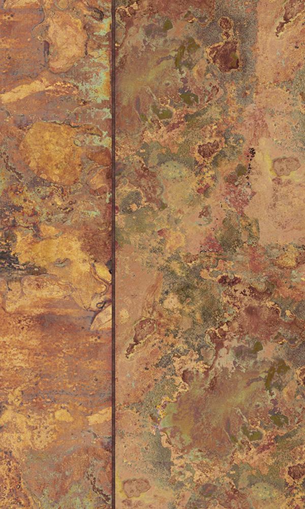 faux effects metal mural wallpaper