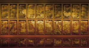 Orange Faux Art Panels M9498 - Sample