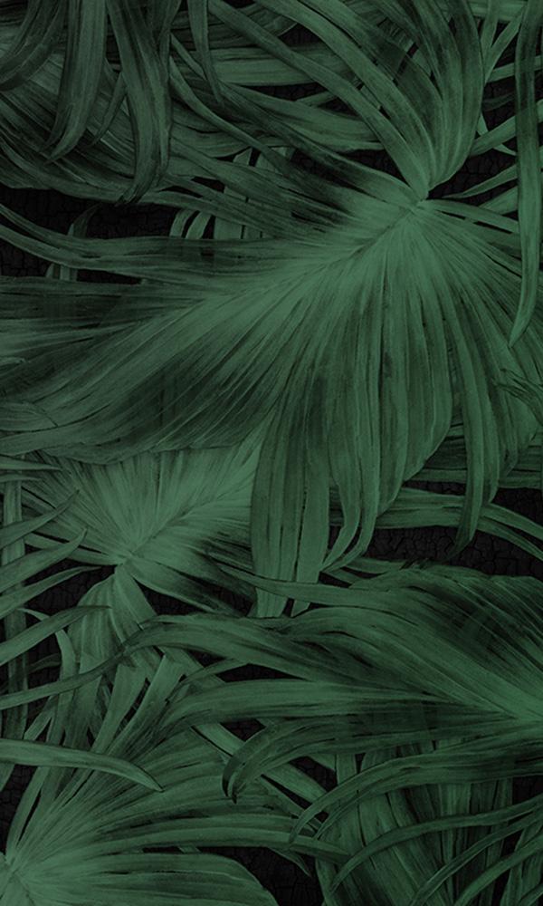 large flowing jungle botanicals mural wallpaper