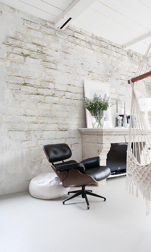 metallic faux brick wall mural wallpaper