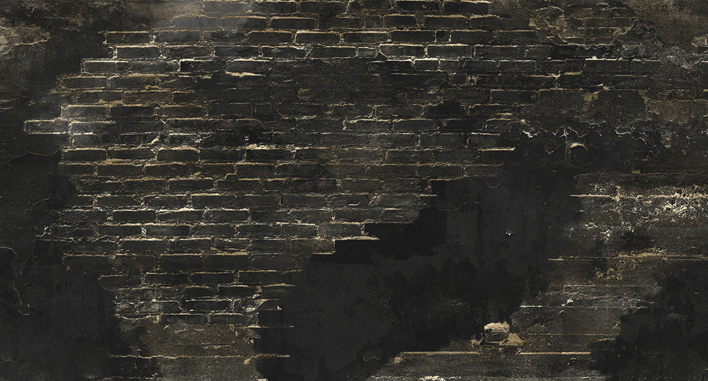 metallic faux brick wall mural wallpaper