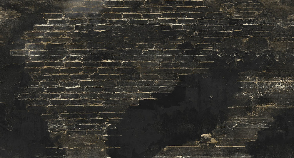metallic faux brick wall mural wallpaper