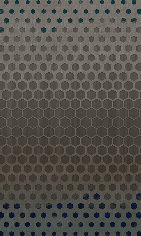 geometric hexagons mural wallpaper