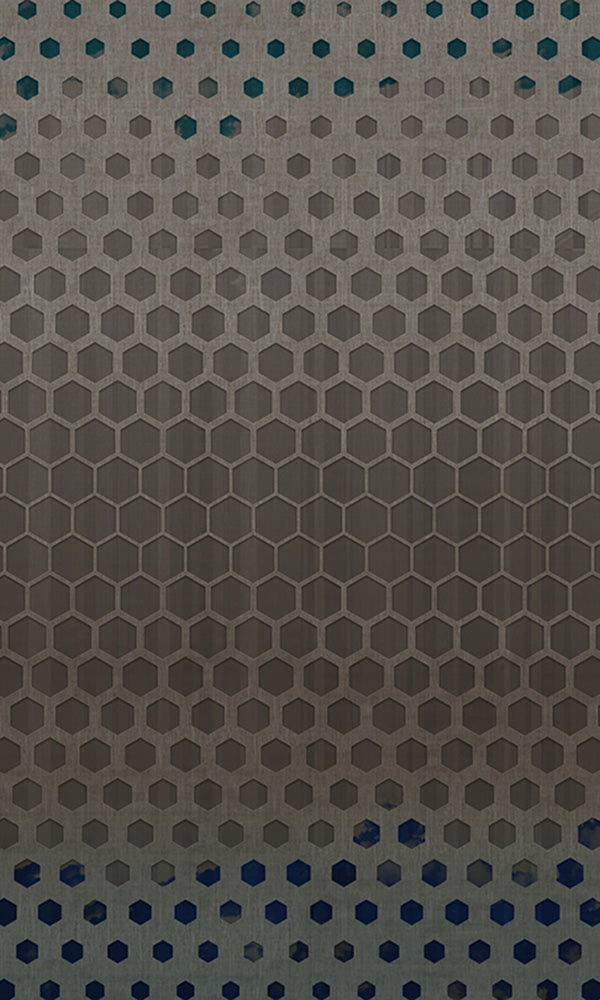 geometric hexagons mural wallpaper