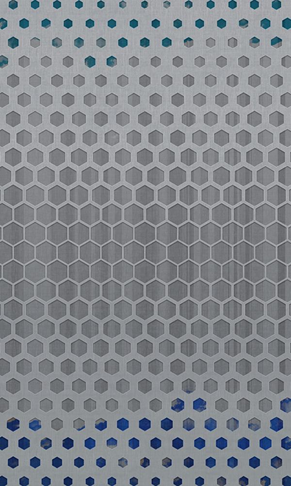 geometric hexagons mural wallpaper