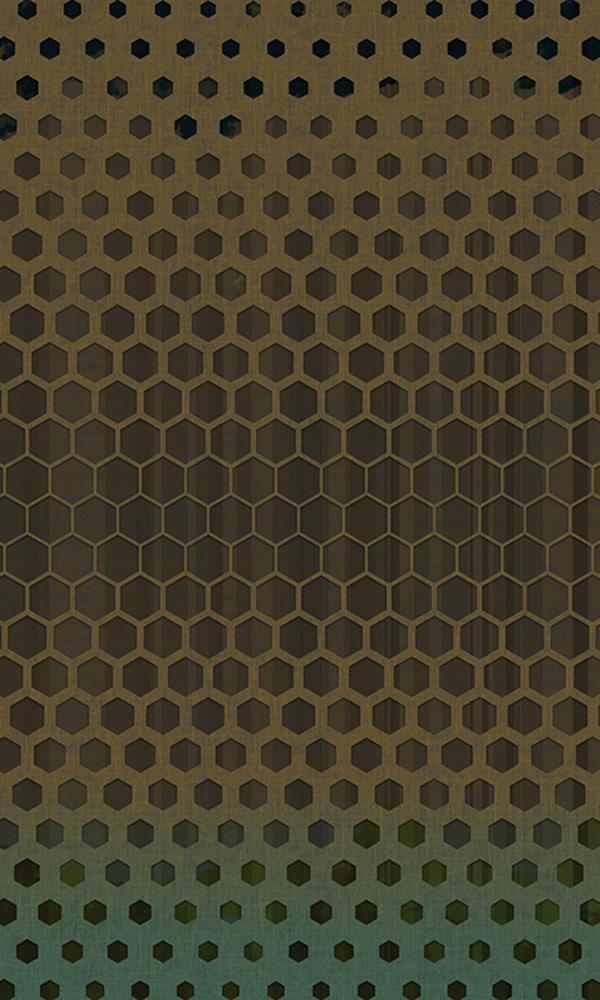 geometric hexagons mural wallpaper