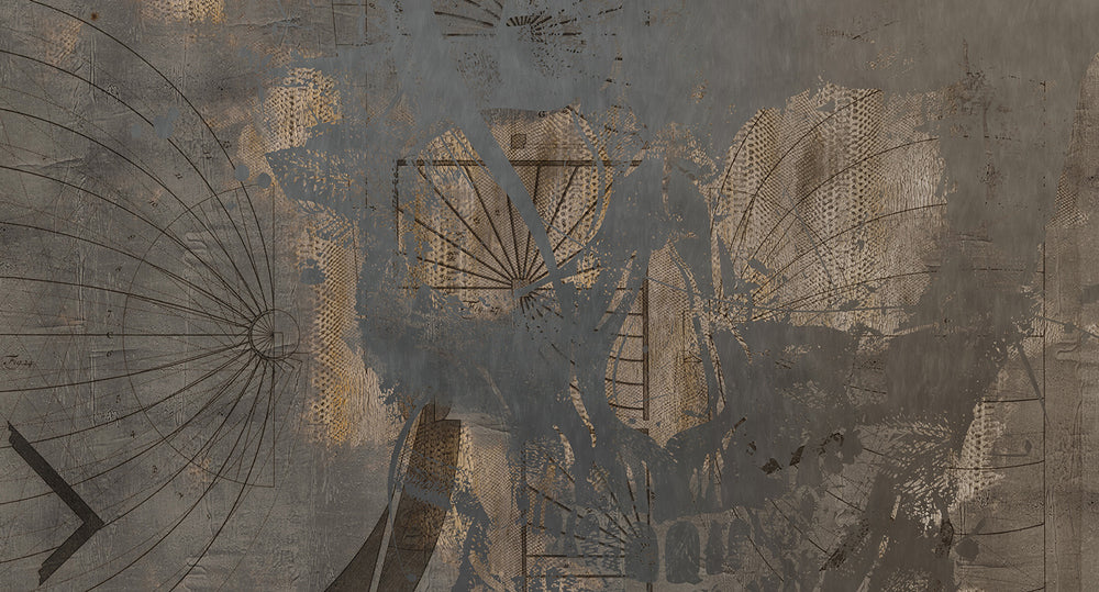 abstract skull mural wallpaper