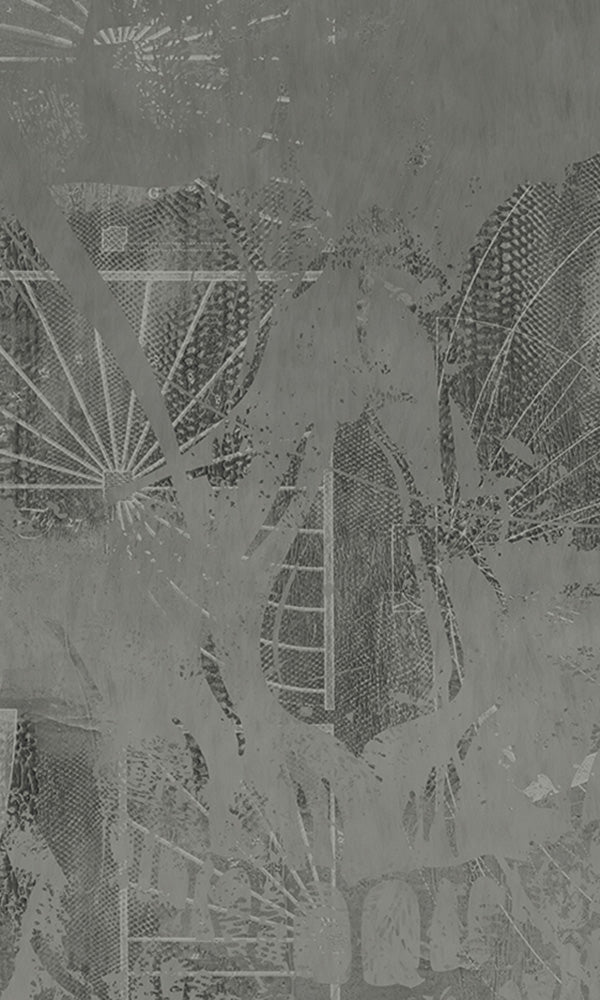 abstract skull mural wallpaper