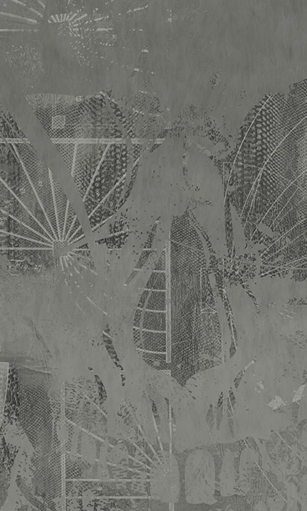 abstract skull mural wallpaper
