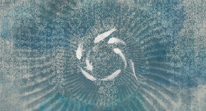 swimming koi fish mural wallpaper